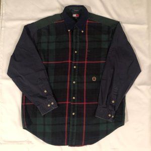 VTG Tommy Hilfiger Men`s Medium Plaid Shirt